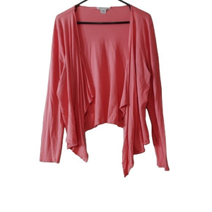 Women's Liz Claiborne Peach Cardigan Longer‎ In Front Size Large\Xl